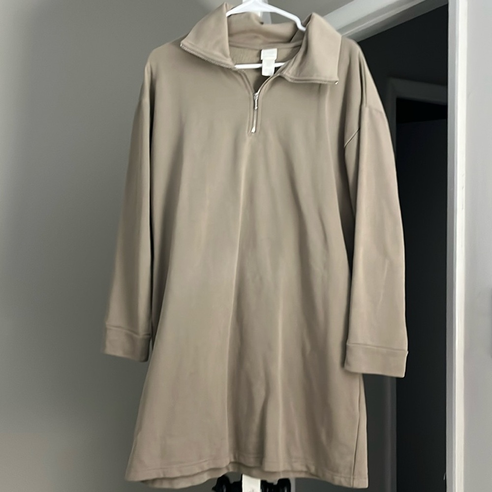 Hm Sweater dress with quarter zip